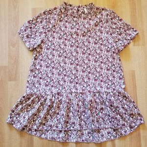 Orange Creek Floral Peplum Top